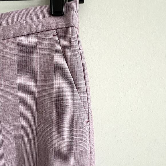 Banana Republic Factory Hayden Ankle Pant Burgundy Plaid 0 NWT - Picture 5 of 10